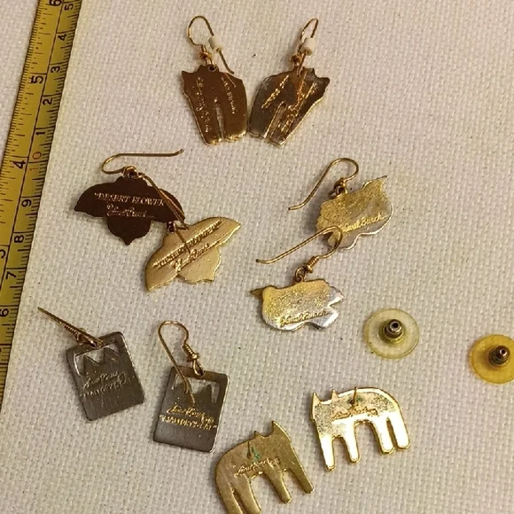 LAUREL BURCH earrings, Signed, Lot Of 5, Assorted - Picture 2 of 6